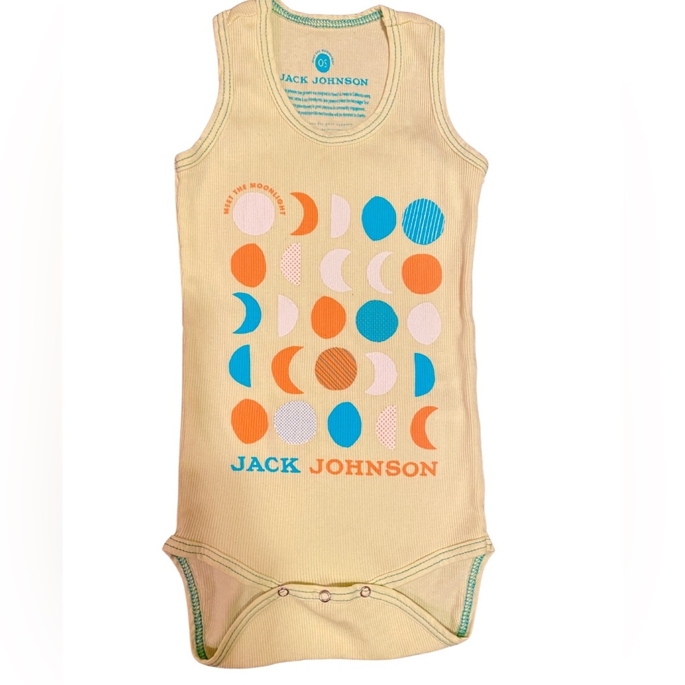 Jack Johnson baby onesie yellow Meet The Moon 6-12 months